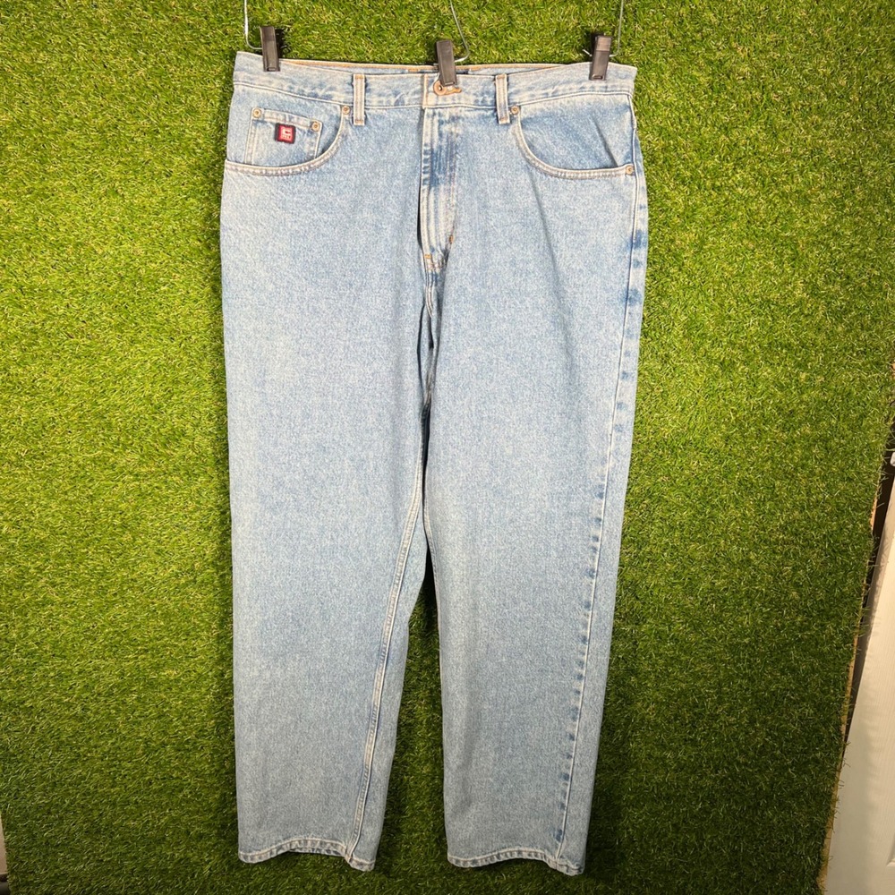 Chaps Ralph Lauren Mens Relaxed Fit‎ Jeans Light Wash Blue 36x32 Vintage NWT